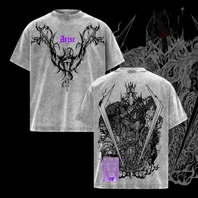 Anime Merchandise Solo Leveling - T-shirt imprimé Anime Solo Leveling Igris
