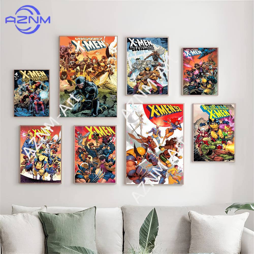 Anime Merchandise Posters - 1PC M-Marvel X-Men Affiches Vintage de