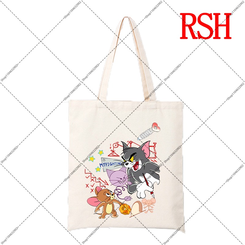 Sac en toile mignon Tom et Jer - Anime Tote Bag avis et prix